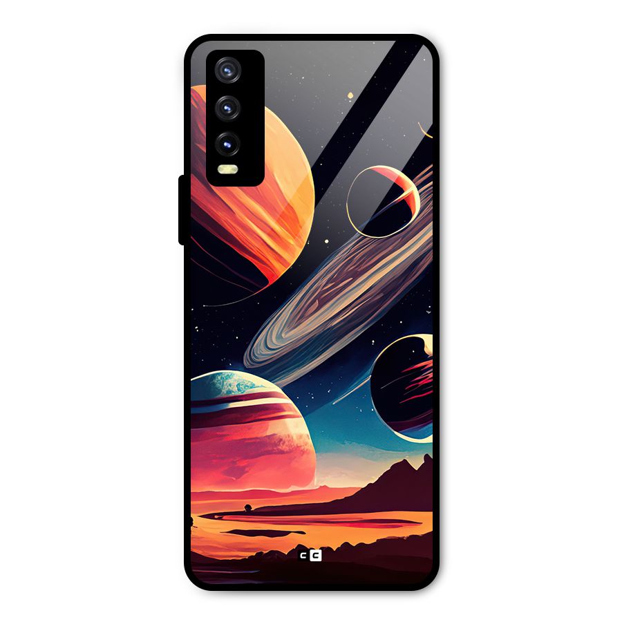 Space Planets Metal Back Case for Vivo Y20