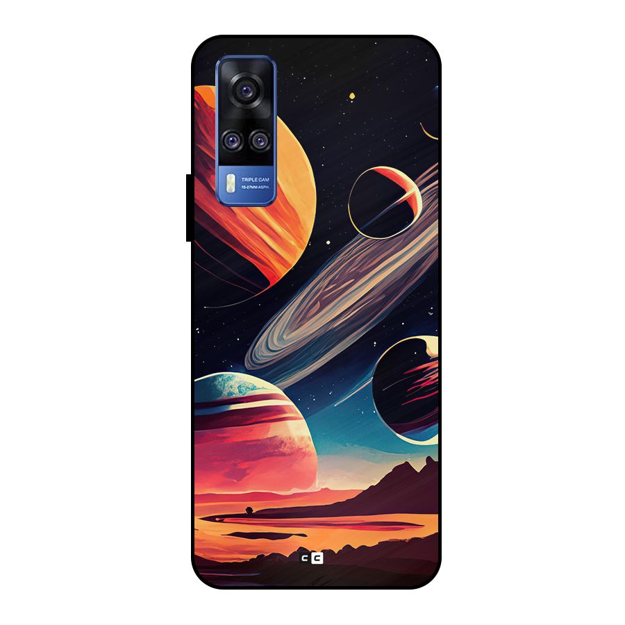 Space Planets Metal Back Case for Vivo Y51