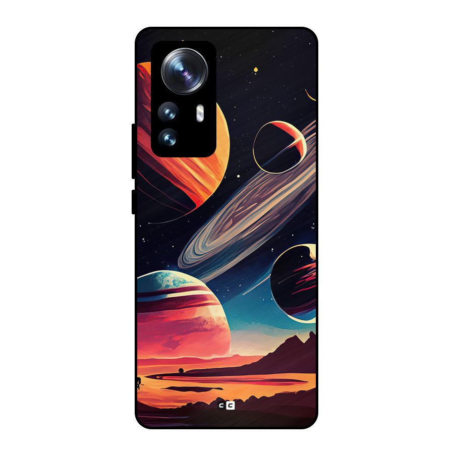 Space Planets Metal Back Case for Xiaomi 12 Pro