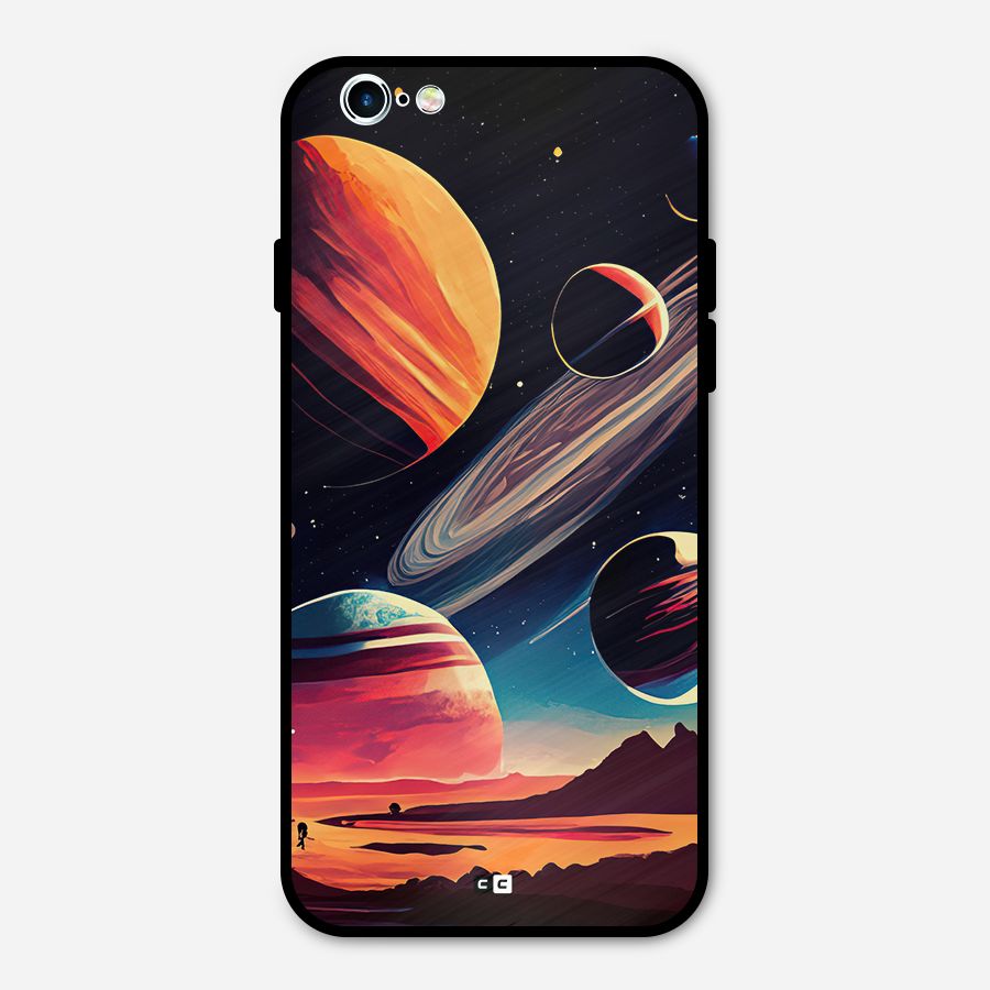 Space Planets Metal Back Case for iPhone 6 6s