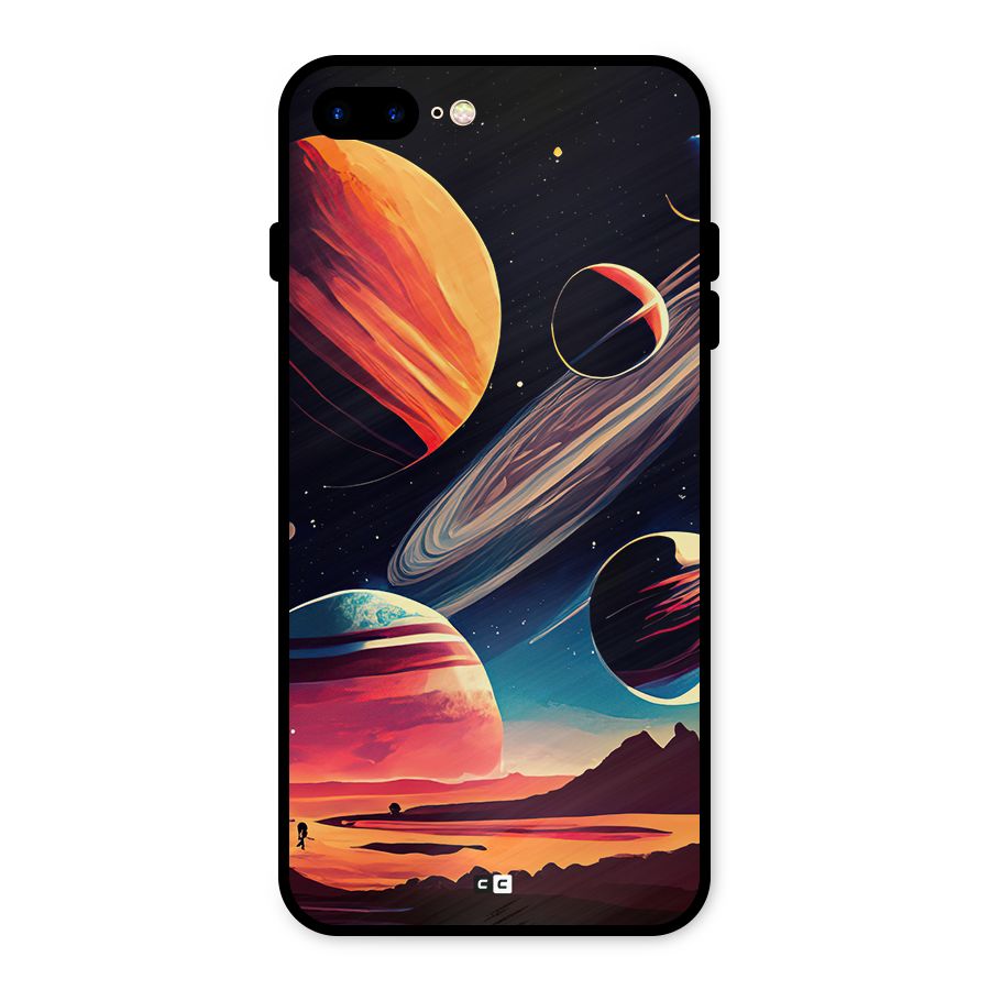 Space Planets Metal Back Case for iPhone 7 Plus