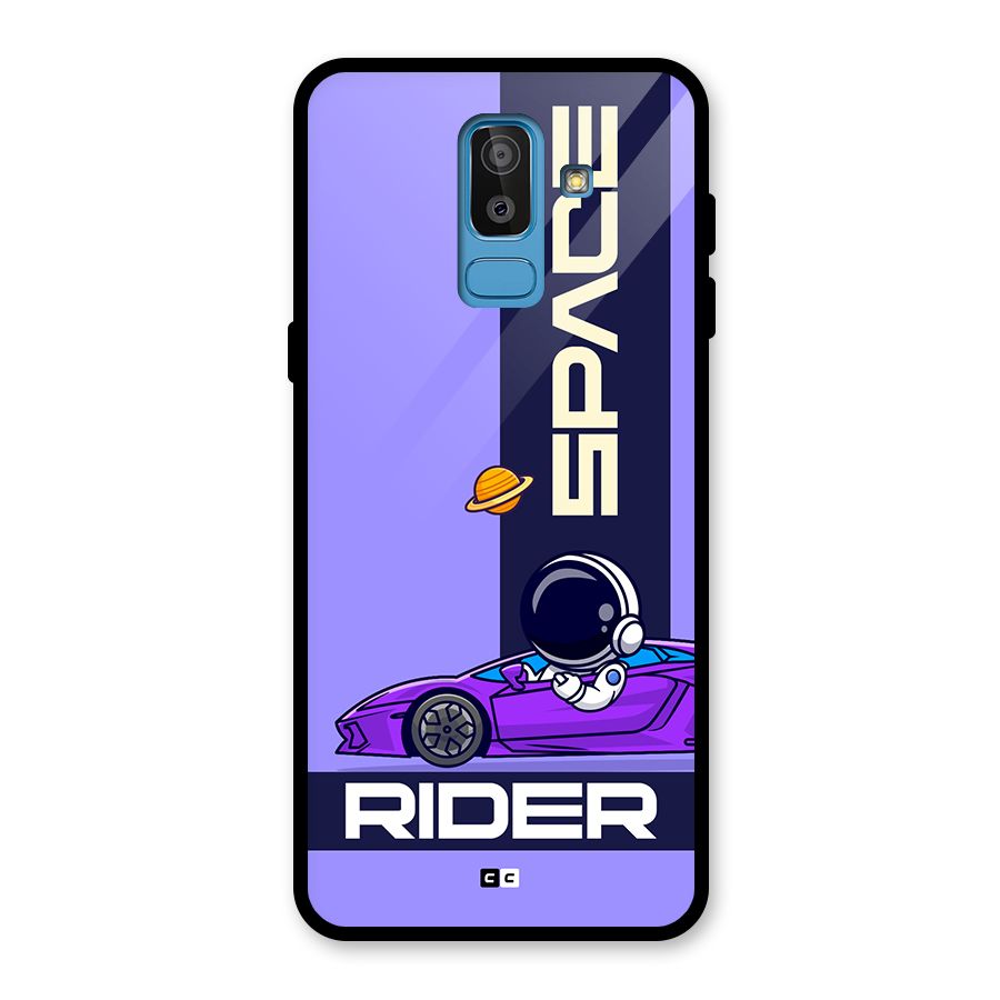 Space RIder Glass Back Case for Galaxy J8