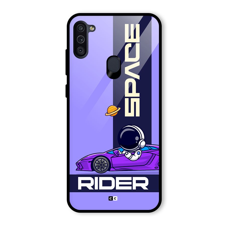 Space RIder Glass Back Case for Galaxy M11