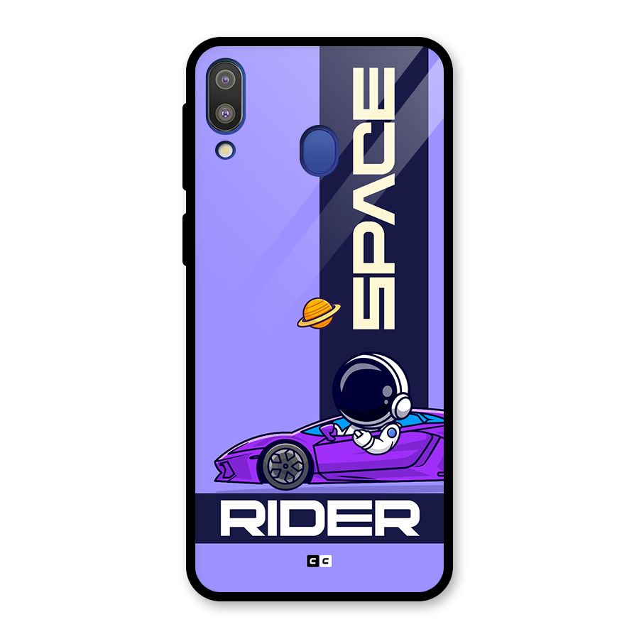 Space RIder Glass Back Case for Galaxy M20