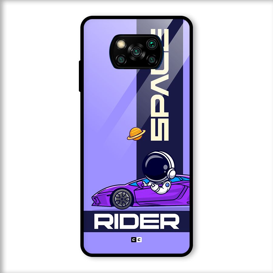 Space RIder Glass Back Case for Poco X3