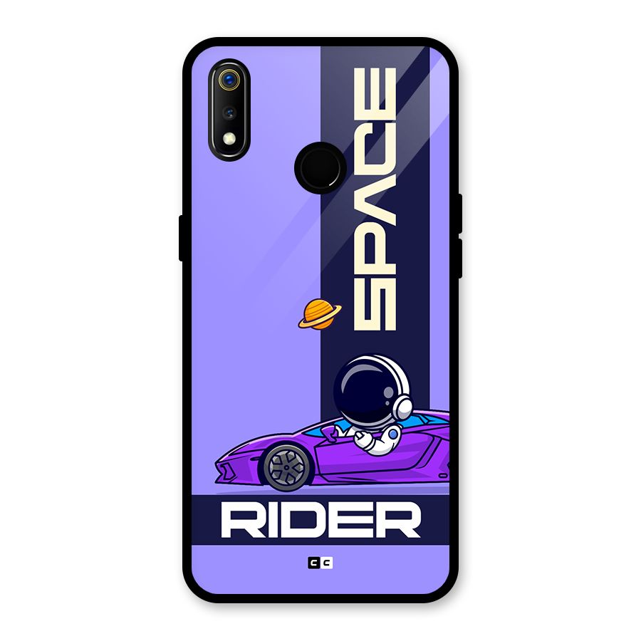 Space RIder Glass Back Case for Realme 3i