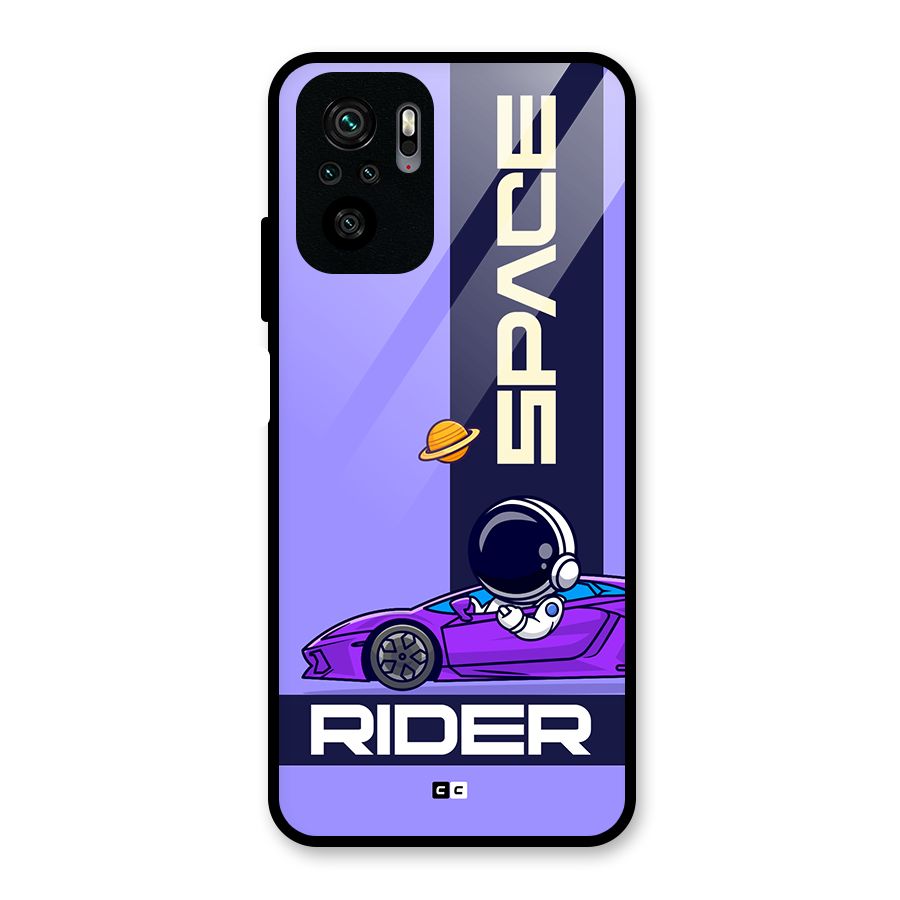 Space RIder Glass Back Case for Redmi Note 10S