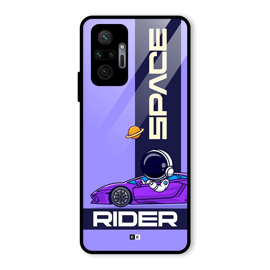 Space RIder Glass Back Case for Redmi Note 10 Pro Max