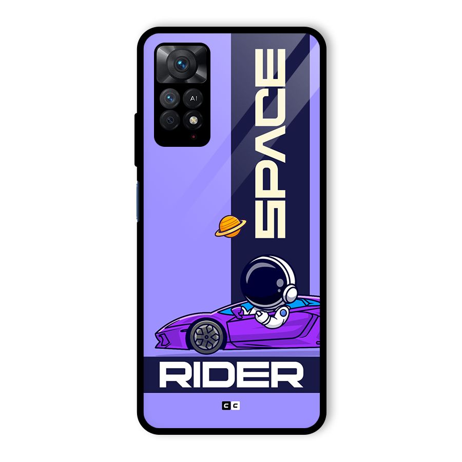 Space RIder Glass Back Case for Redmi Note 11 Pro