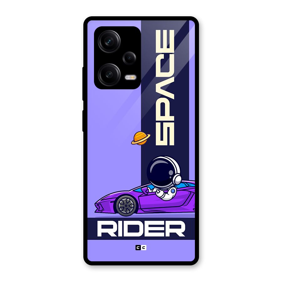 Space RIder Glass Back Case for Redmi Note 12 Pro