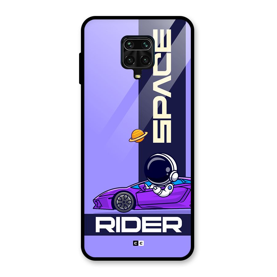 Space RIder Glass Back Case for Redmi Note 9 Pro