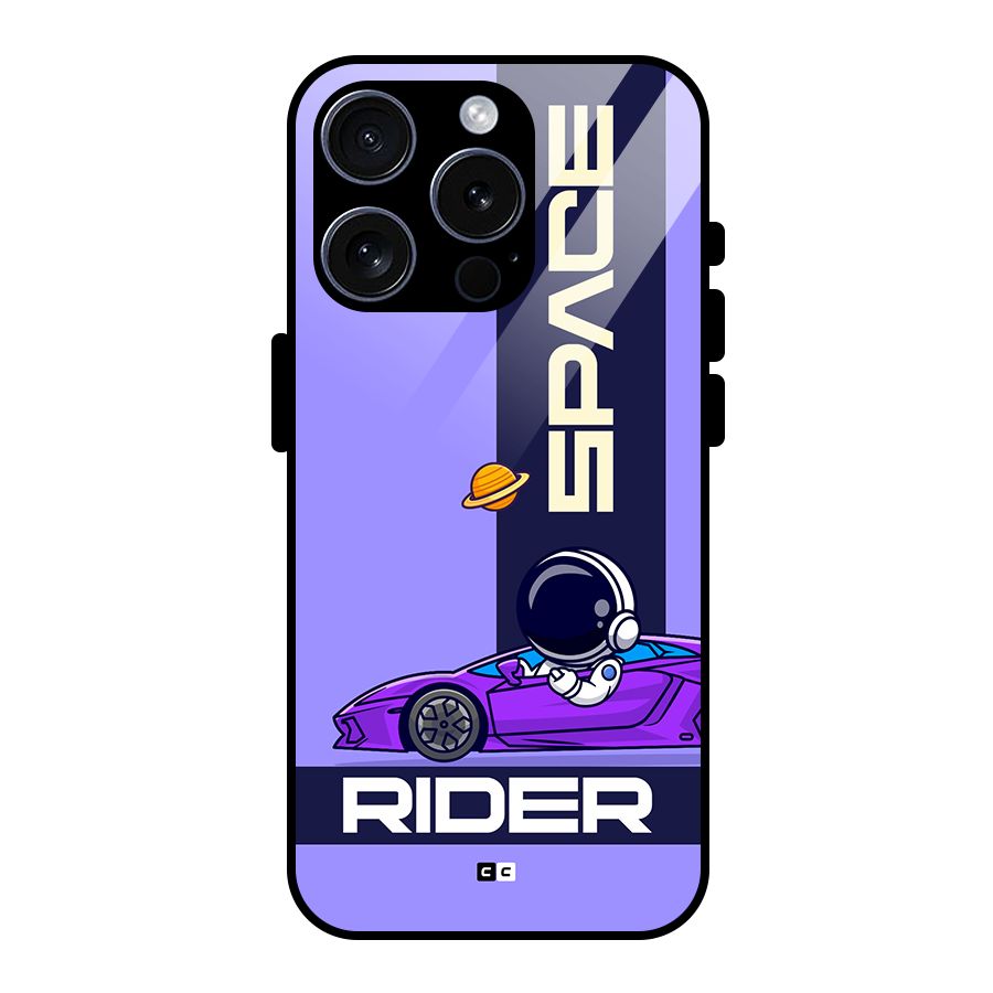 Space RIder Glass Back Case for iPhone 15 Pro