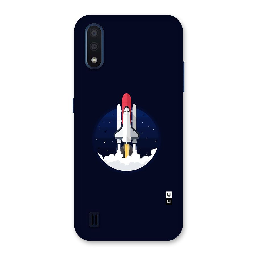 Space Rocket Minimal Back Case for Galaxy M01