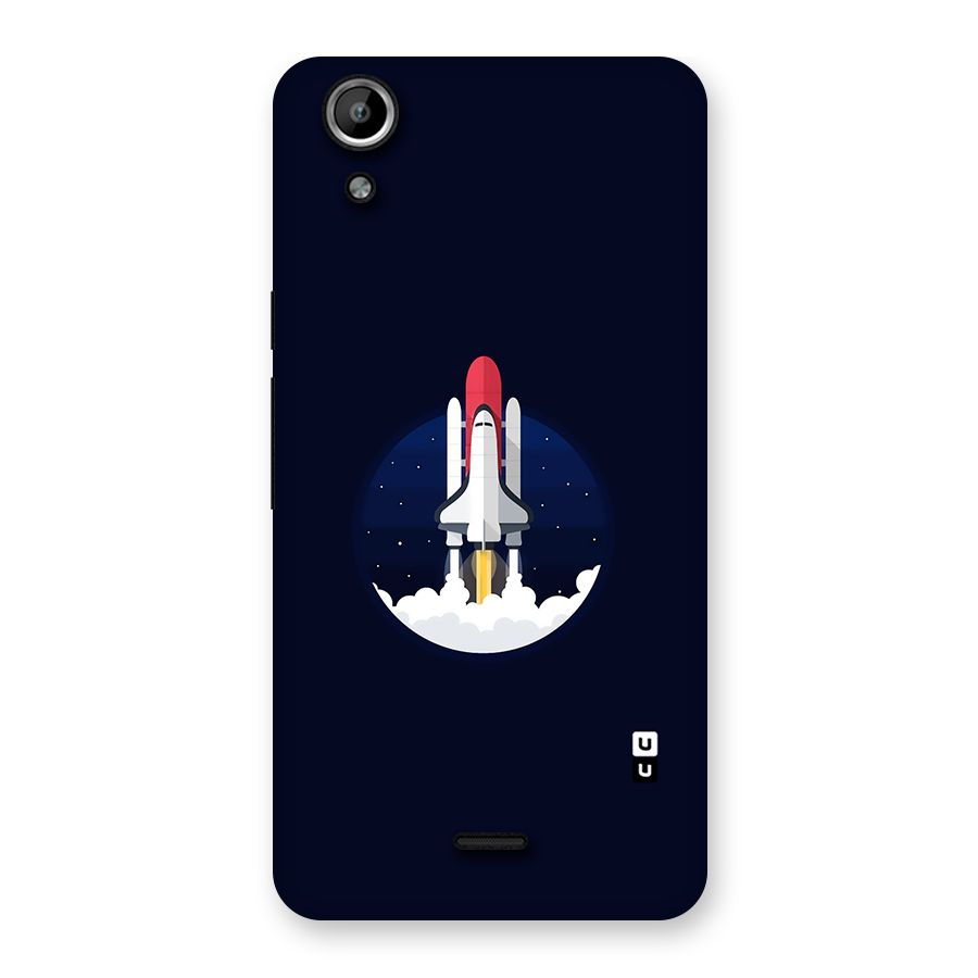 Space Rocket Minimal Back Case for Micromax Canvas Selfie Lens Q345