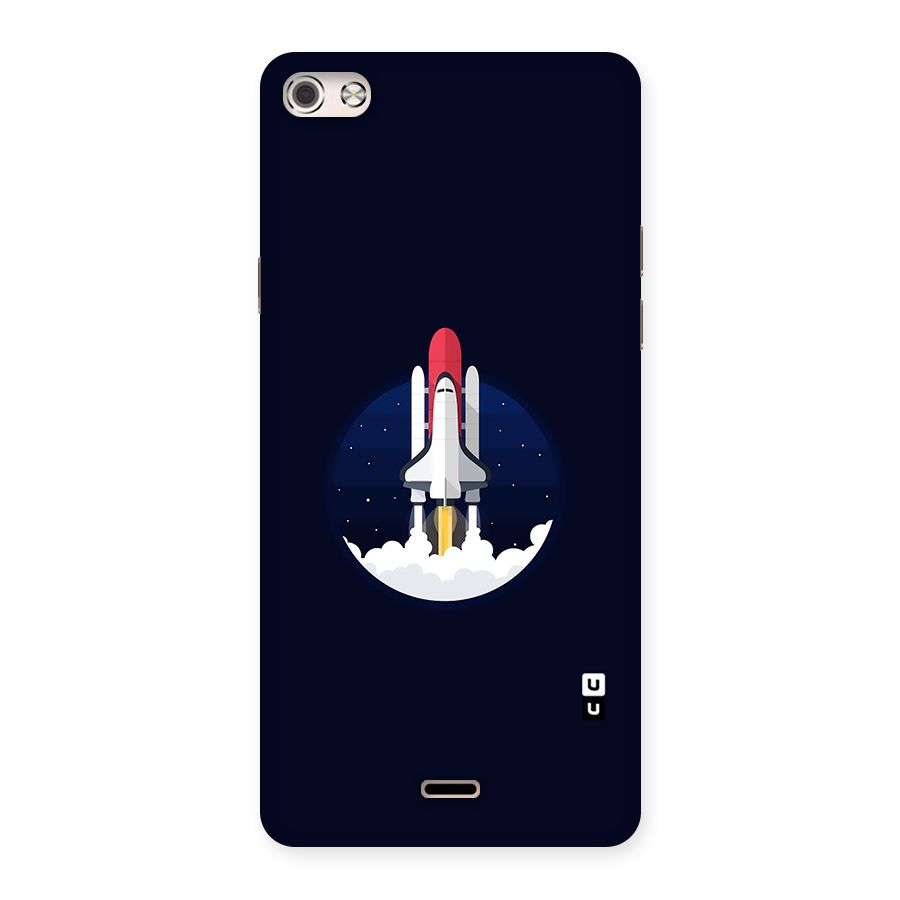 Space Rocket Minimal Back Case for Micromax Canvas Silver 5