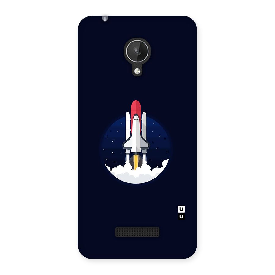 Space Rocket Minimal Back Case for Micromax Canvas Spark Q380