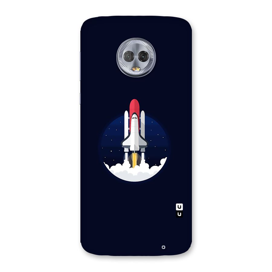 Space Rocket Minimal Back Case for Moto G6 Plus