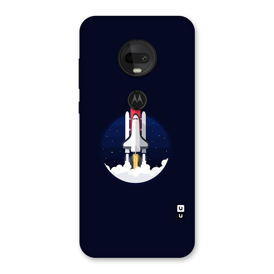 Space Rocket Minimal Back Case for Moto G7