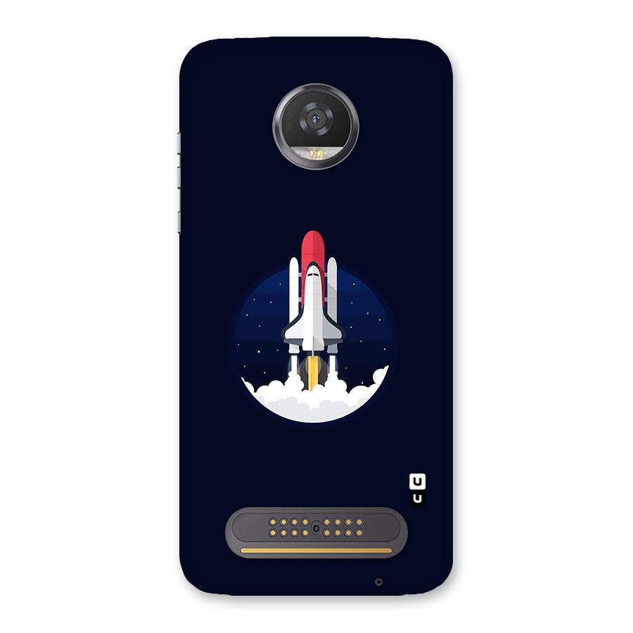 Space Rocket Minimal Back Case for Moto Z2 Play