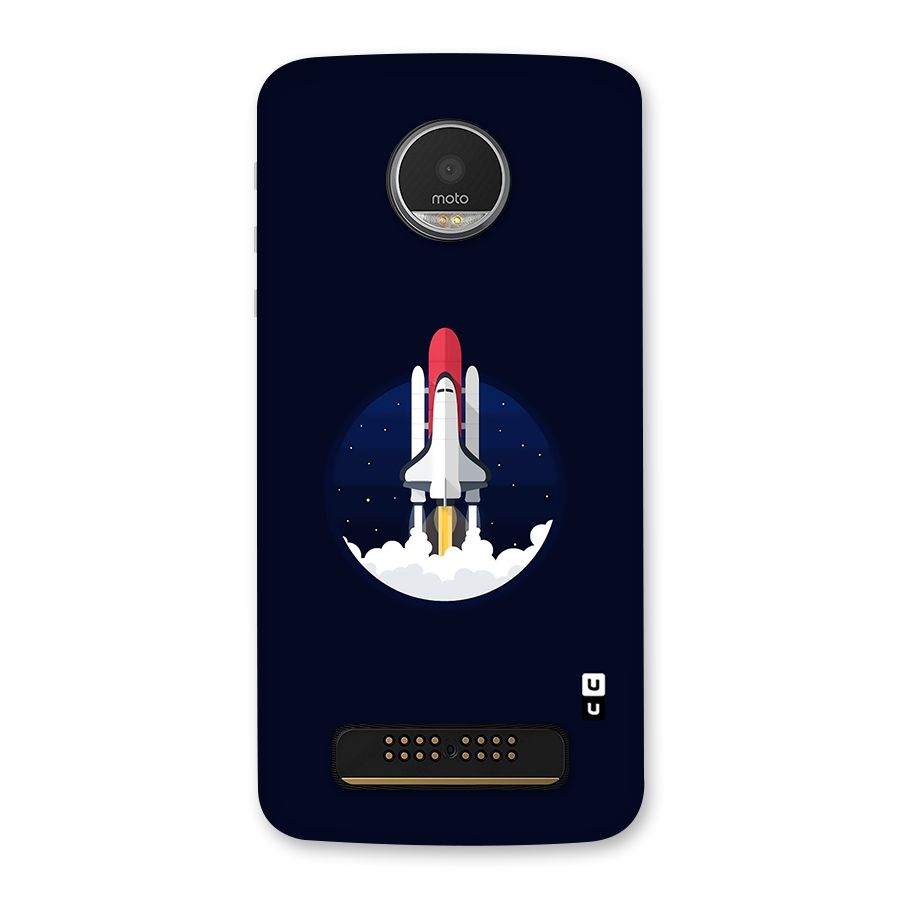 Space Rocket Minimal Back Case for Moto Z Play