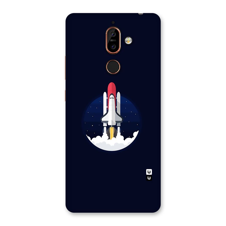Space Rocket Minimal Back Case for Nokia 7 Plus