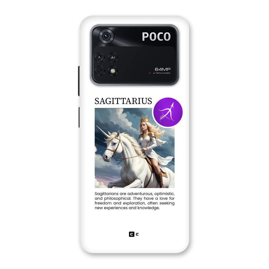 Sparkling Sagittarius Back Case for Poco M4 Pro 4G