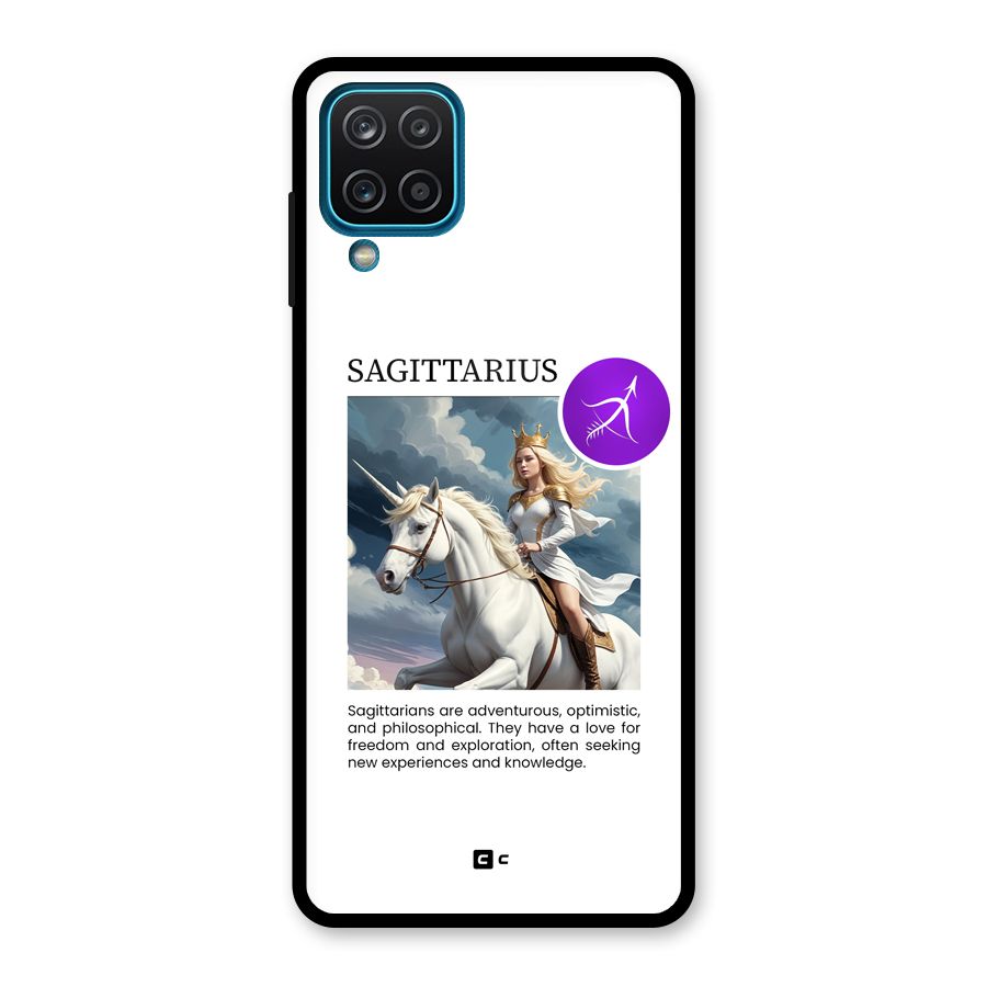 Sparkling Sagittarius Glass Back Case for Galaxy A12