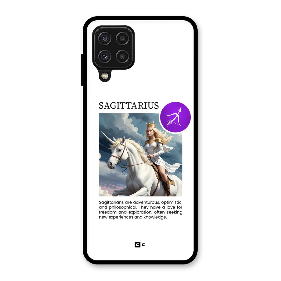 Sparkling Sagittarius Glass Back Case for Galaxy A22 4G