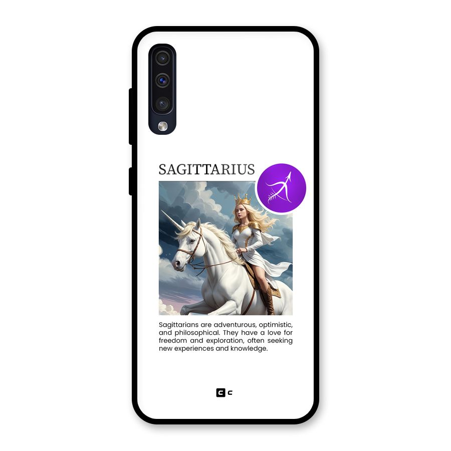 Sparkling Sagittarius Glass Back Case for Galaxy A50