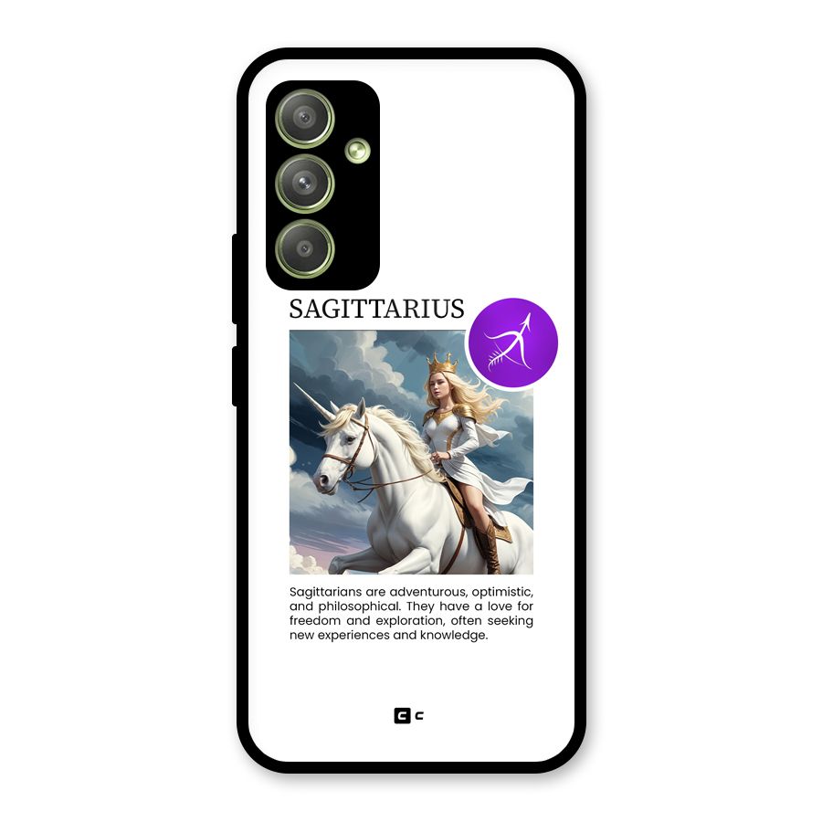 Sparkling Sagittarius Glass Back Case for Galaxy A54