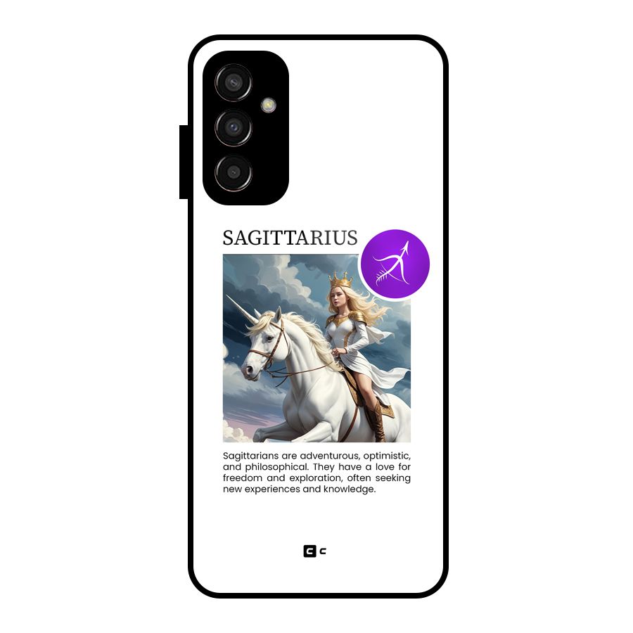 Sparkling Sagittarius Glass Back Case for Galaxy F13