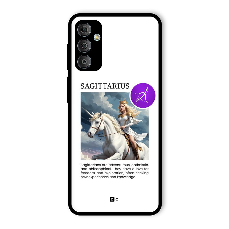 Sparkling Sagittarius Glass Back Case for Galaxy F23