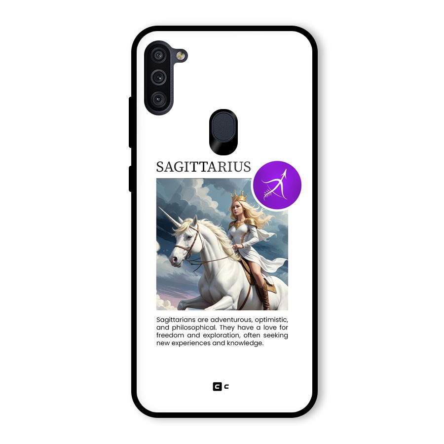 Sparkling Sagittarius Glass Back Case for Galaxy M11