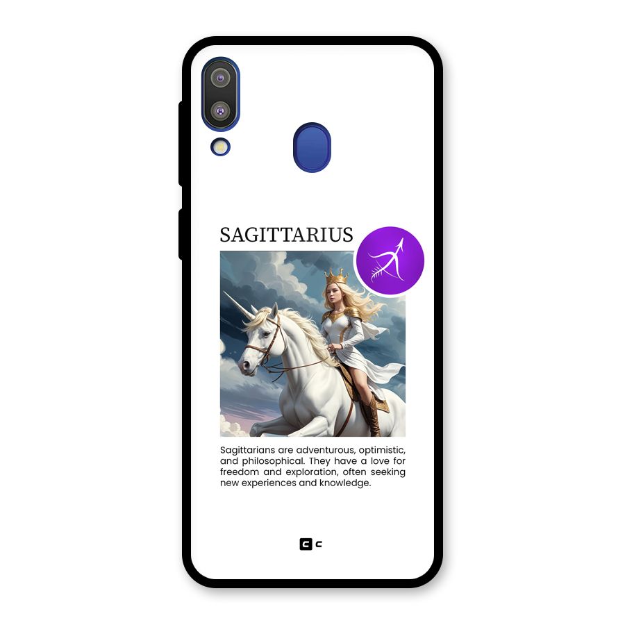 Sparkling Sagittarius Glass Back Case for Galaxy M20