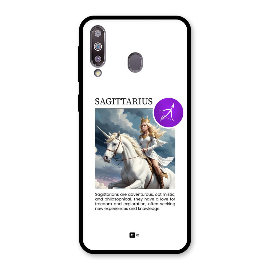 Sparkling Sagittarius Glass Back Case for Galaxy M30