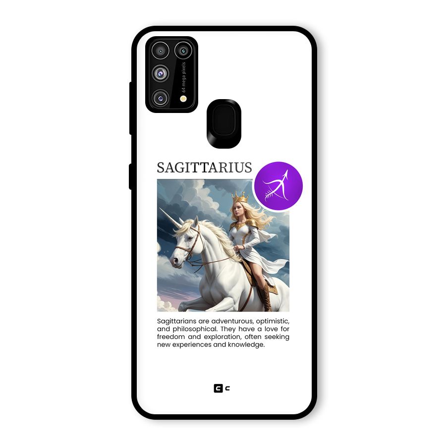 Sparkling Sagittarius Glass Back Case for Galaxy M31