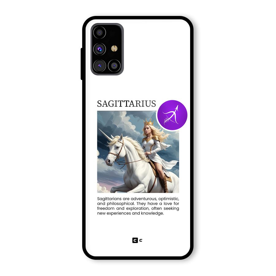 Sparkling Sagittarius Glass Back Case for Galaxy M31s