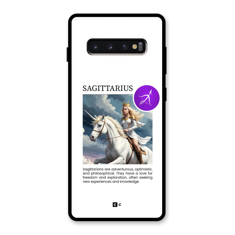 Sparkling Sagittarius Glass Back Case for Galaxy S10 Plus