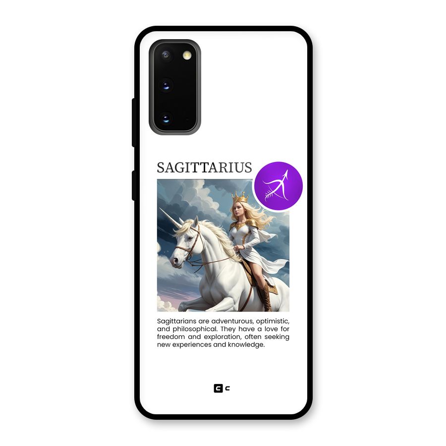 Sparkling Sagittarius Glass Back Case for Galaxy S20