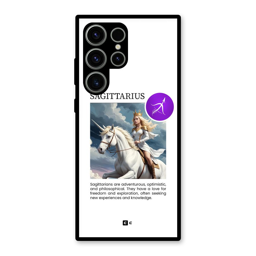 Sparkling Sagittarius Glass Back Case for Galaxy S23 Ultra