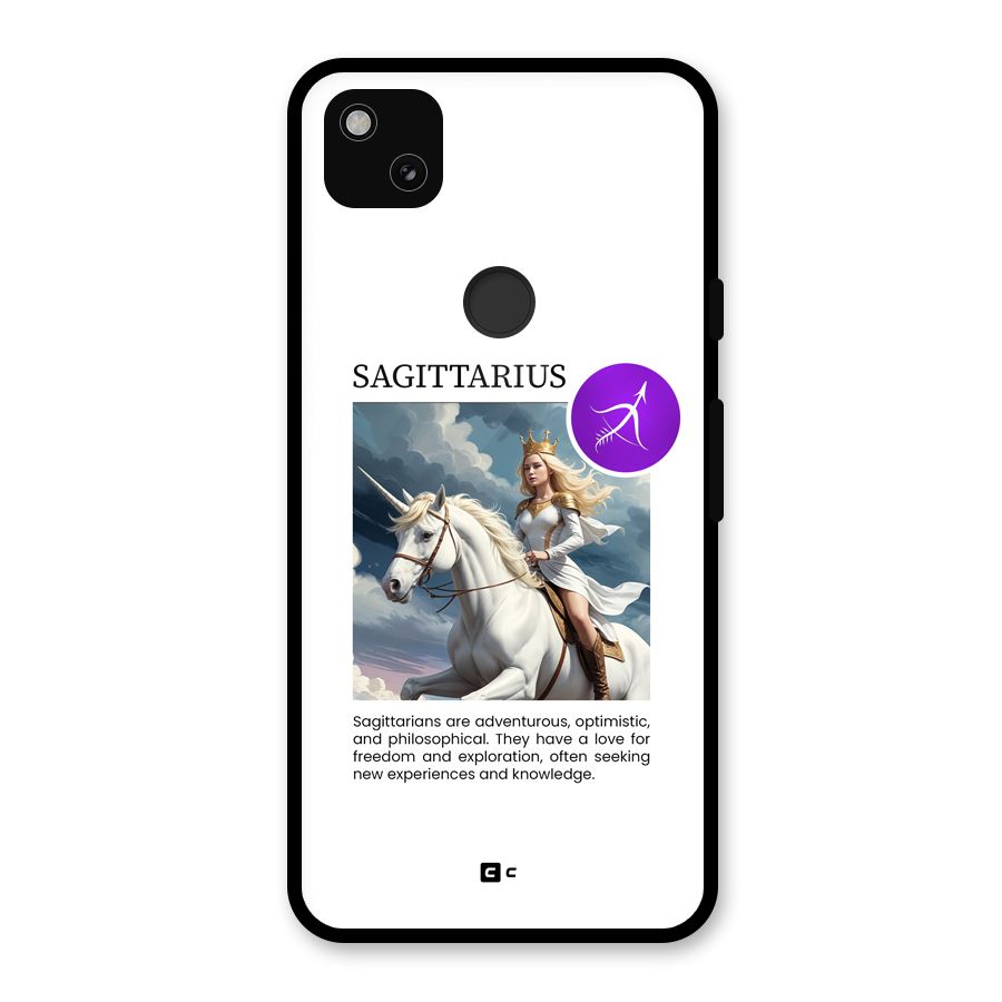 Sparkling Sagittarius Glass Back Case for Google Pixel 4a
