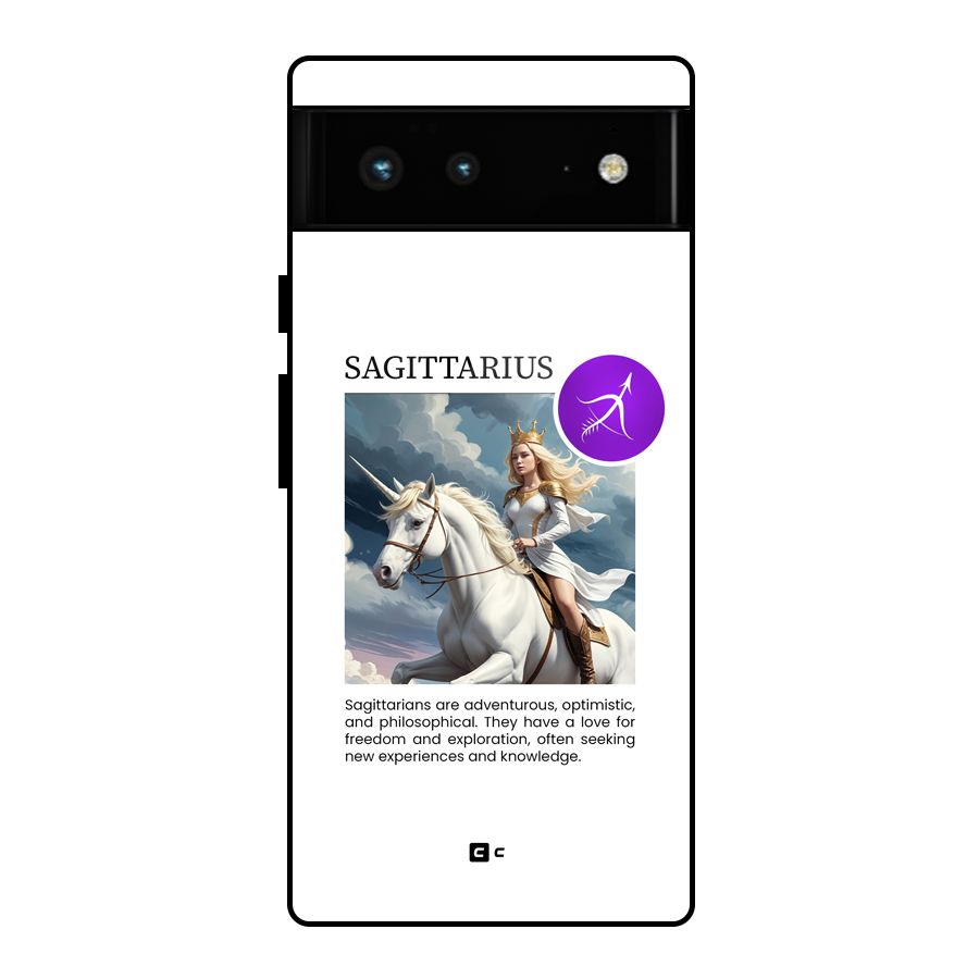 Sparkling Sagittarius Glass Back Case for Google Pixel 6
