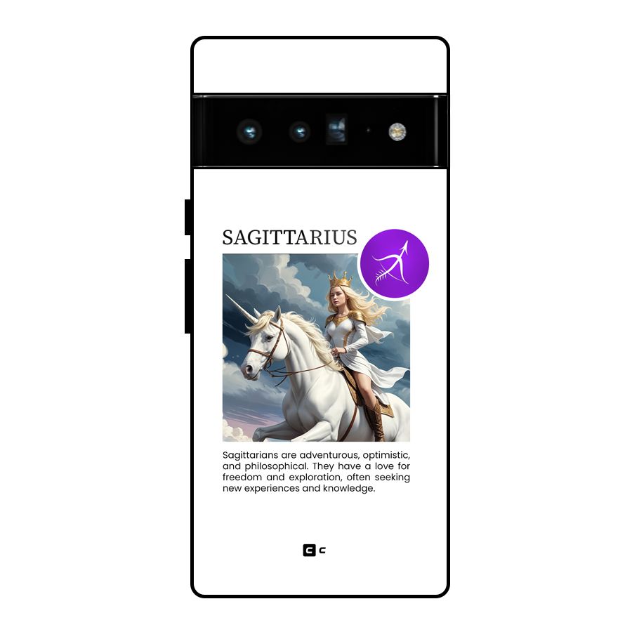 Sparkling Sagittarius Glass Back Case for Google Pixel 6 Pro