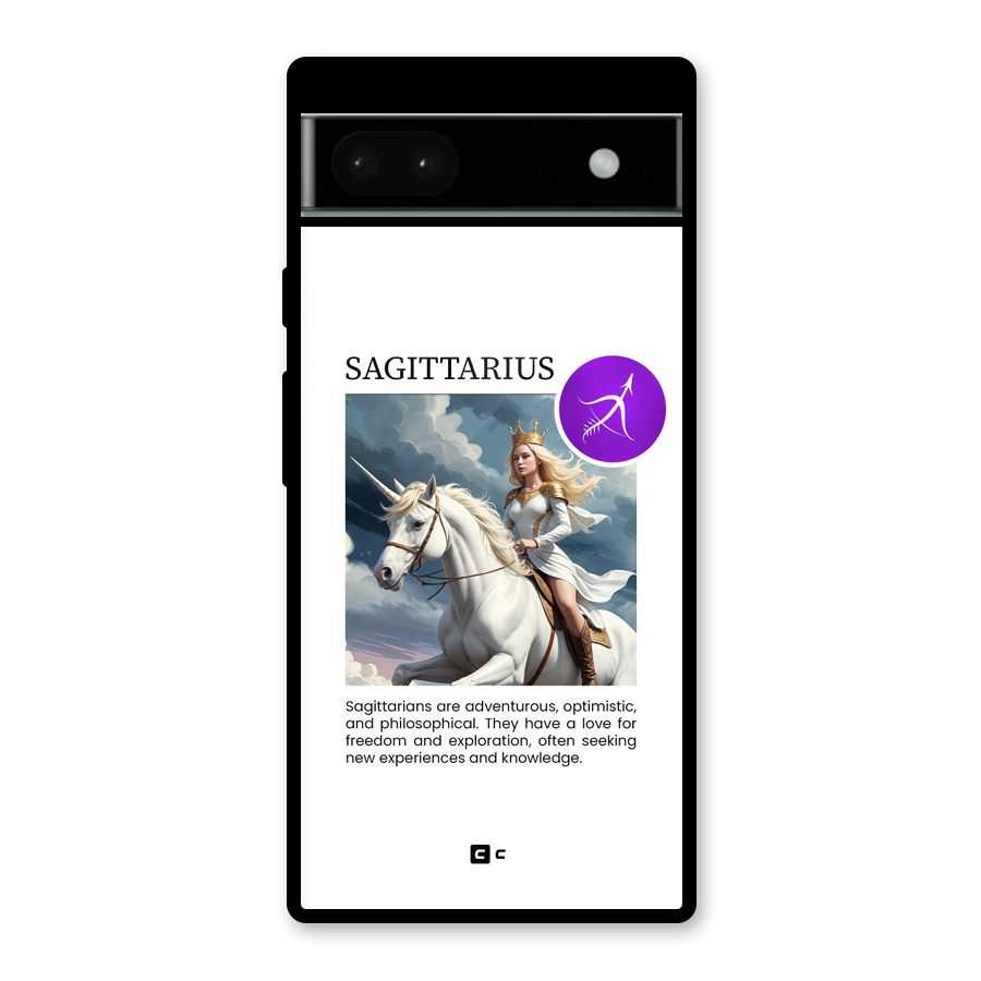 Sparkling Sagittarius Glass Back Case for Google Pixel 6a