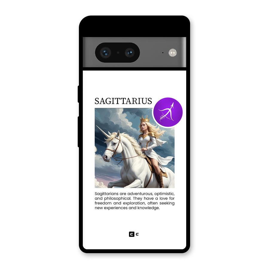 Sparkling Sagittarius Glass Back Case for Google Pixel 7