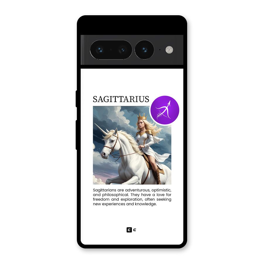 Sparkling Sagittarius Glass Back Case for Google Pixel 7 Pro