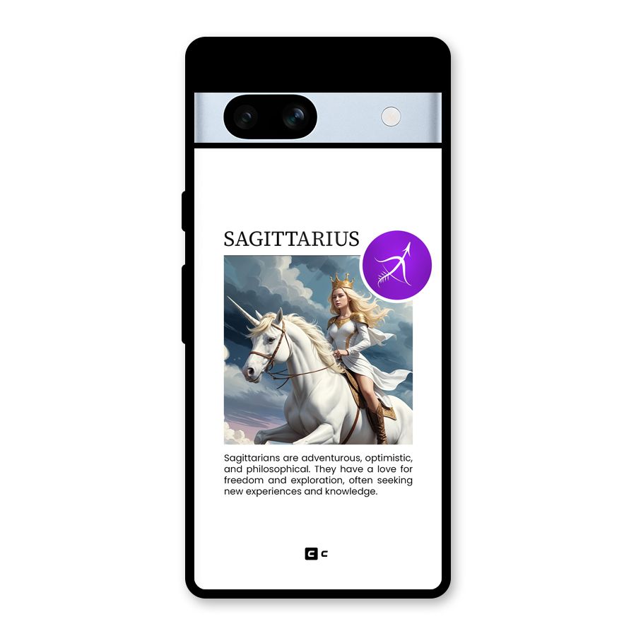 Sparkling Sagittarius Glass Back Case for Google Pixel 7a