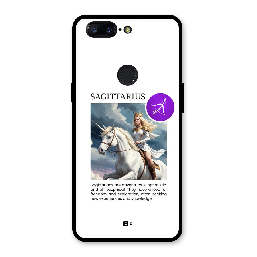 Sparkling Sagittarius Glass Back Case for OnePlus 5T
