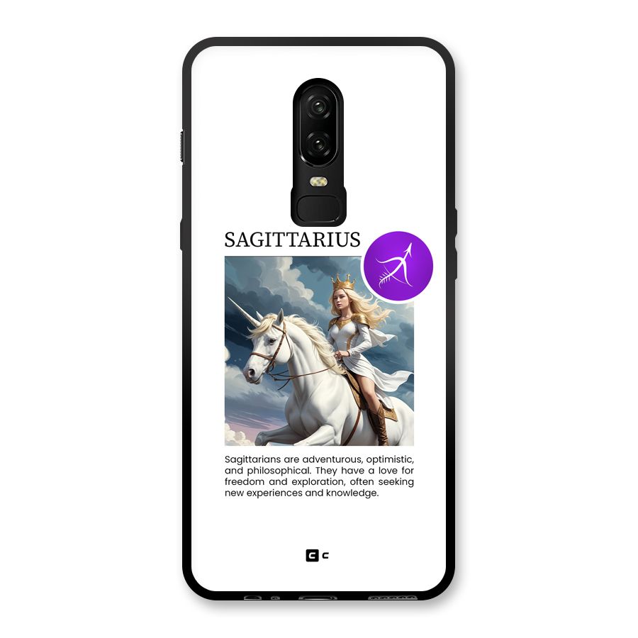 Sparkling Sagittarius Glass Back Case for OnePlus 6