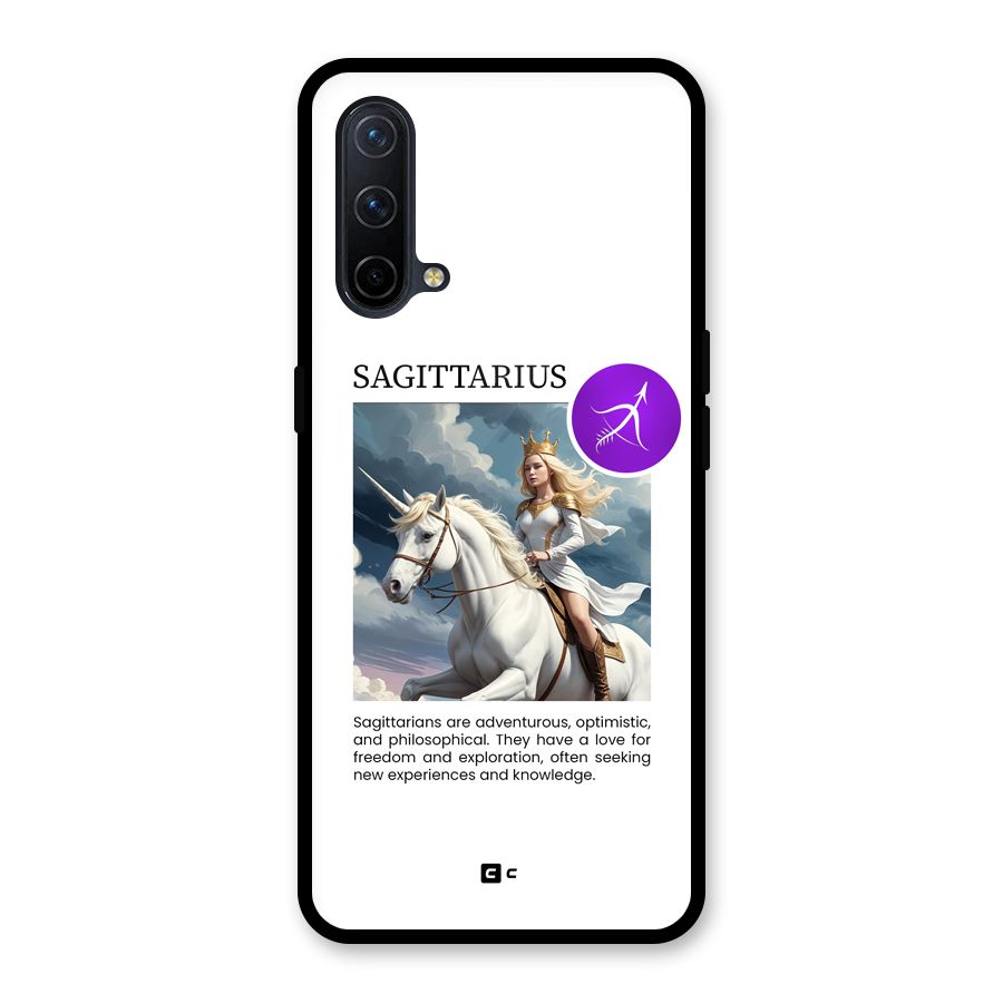 Sparkling Sagittarius Glass Back Case for OnePlus Nord CE 5G